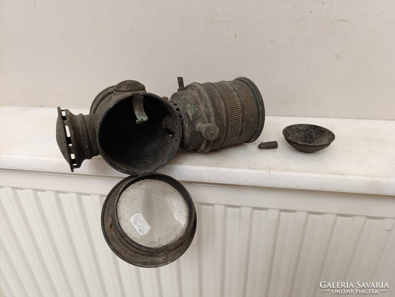 Antik bicikli lámpa Alte Fahrradlampe Bicycle Lamp karbid kerékpár gyűjtemény felújítandó 835 1568