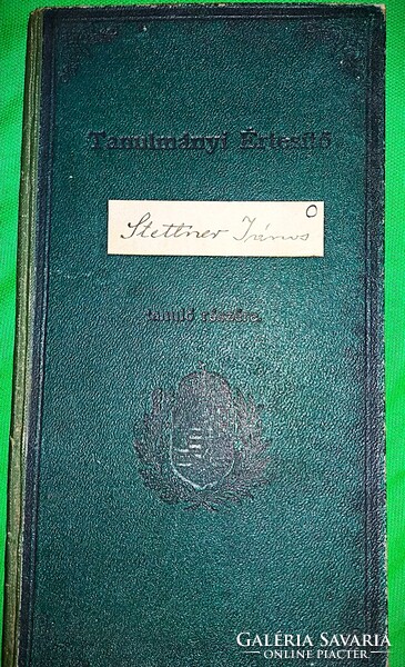 1925. Reálgimnáziumi értesítőkönyv Stettner János tanuló Pesterzsébet részére a képek szerint