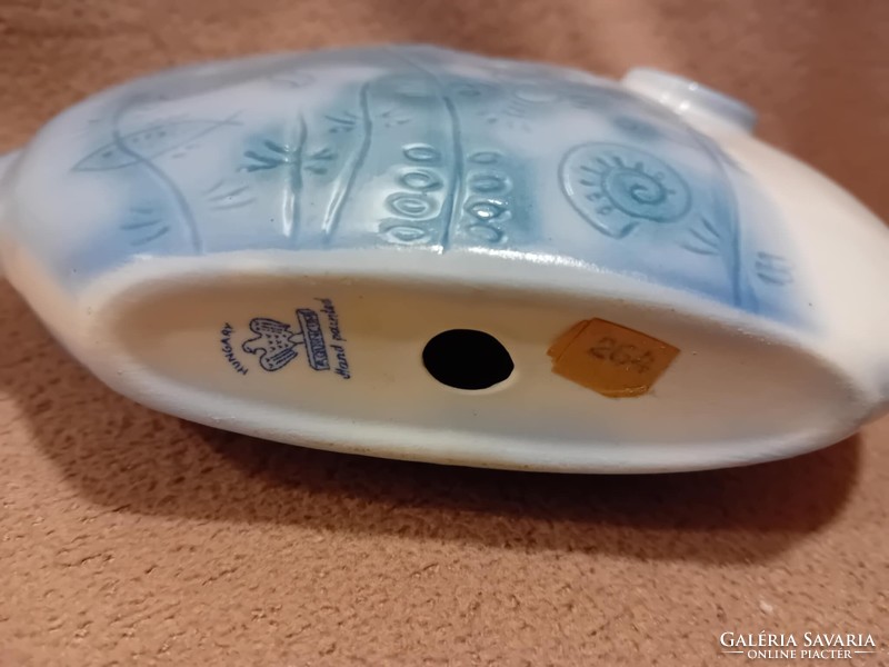 2501/7 Aquincum porcelán art deco aquazur mázas hal figura
