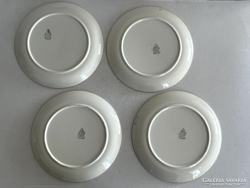Retro, vintage 4db Kispest Gránit lapostányér, tányér