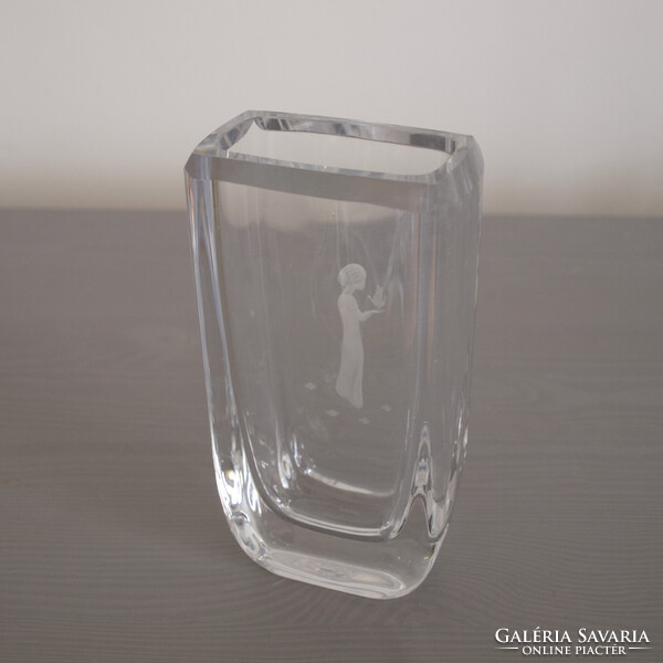 Régi Skruf kristály váza