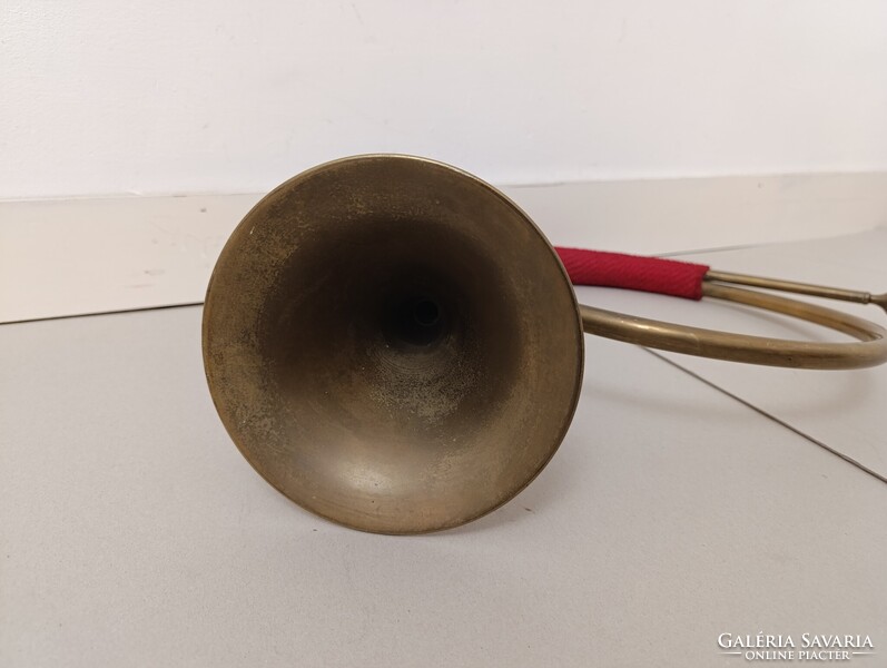 Antik trombita sárgaréz réz rézfúvós hangszer katona militari 890 1598