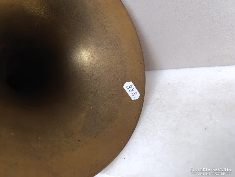 Antik trombita sárgaréz réz rézfúvós hangszer katona militari 888 1597