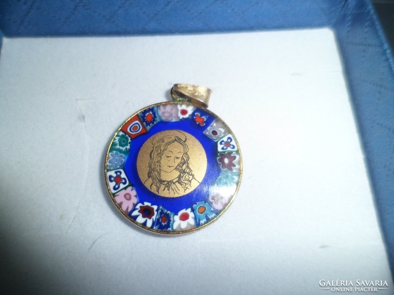 Aranyozott Millefiori medál