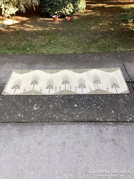 NÉMETH ÉVA gyapjú falvédő falikárpit faliszőnyeg 180x60cm.