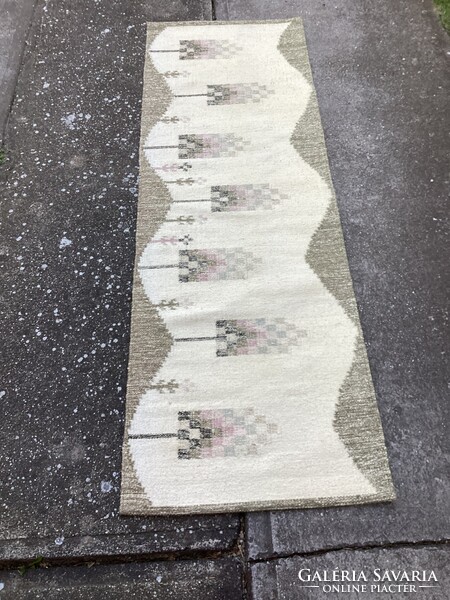 NÉMETH ÉVA gyapjú falvédő falikárpit faliszőnyeg 180x60cm.
