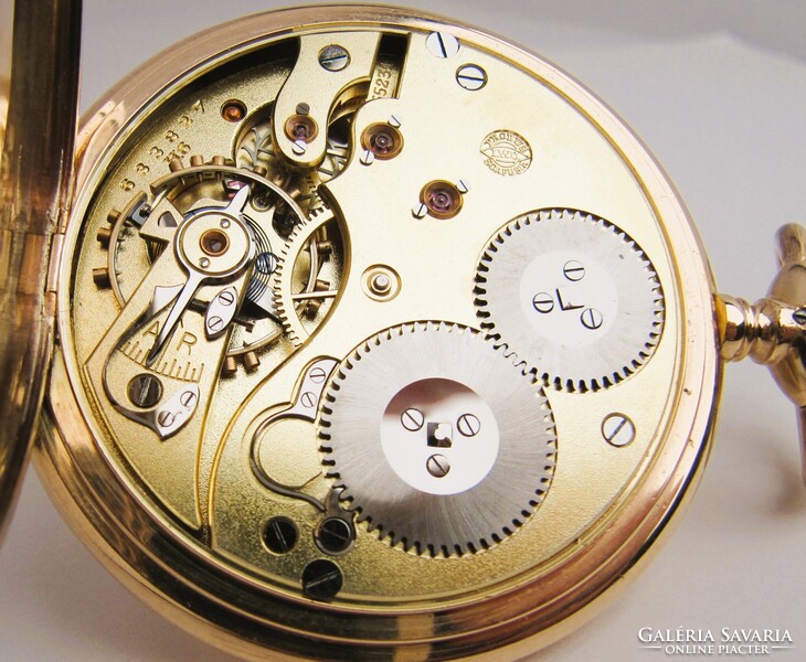 ANTIK , IWC SCHAFFHAUSEN ,14KARÁTOS ARANY,DUPLAFEDELŰ ZSEBÓRA,1915