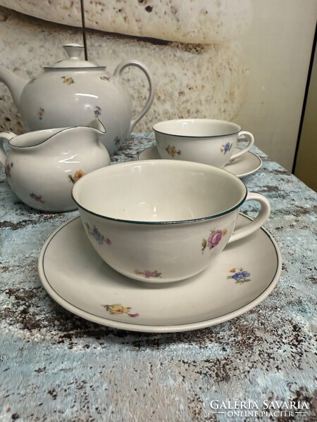 Hollóházi Régi Porcelán Teáskészlet A140