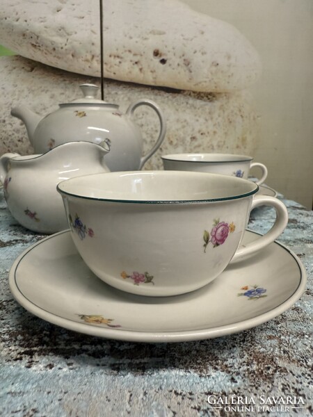 Hollóházi Régi Porcelán Teáskészlet A140