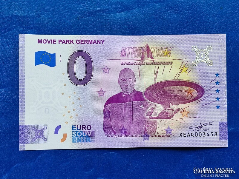 NÉMETORSZÁG 0 EURO 2021 STAR TREK ENTERPRISE ŰRHAJÓ! RITKA EMLÉK PAPÍRPÉNZ!