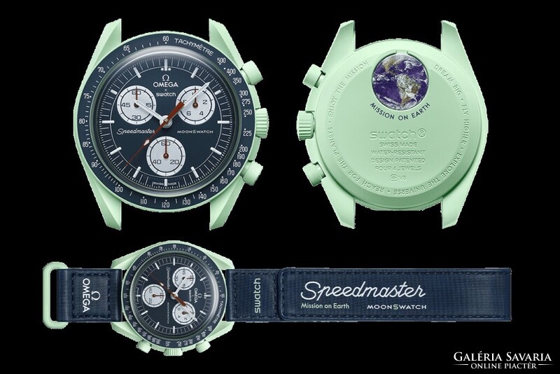 OMEGA karóra,Swatch Moonswatch Speedmaster óra + DOBOZ,összes modell,12 szín-bolygó