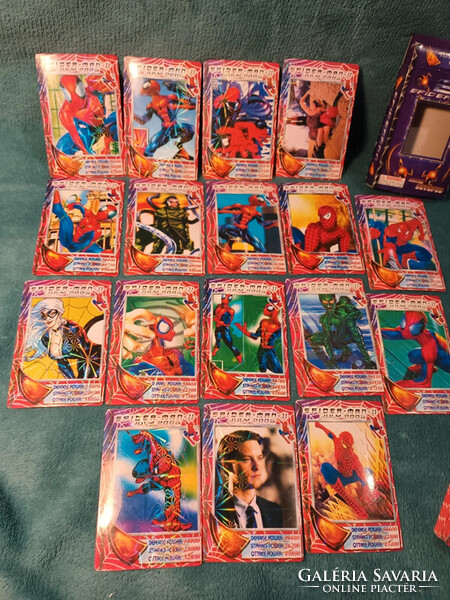 Extrém ritka 36 db Spiderman 2, Pókember 2 hologrammos kártyák teljes pakli dobozában.