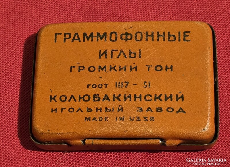 Gramofon tű eredeti pléh dobozában
