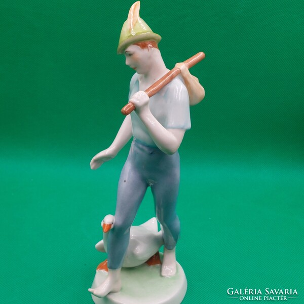 Retro Kőbányai/ Drasche  porcelán  Ludas Matyi, Ludas fiú  figura