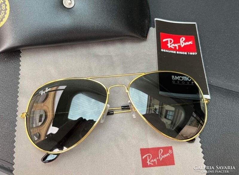 RAY BAN AVIATOR NAPSZEMÜVEG TOKKAL, KENDŐVEL,ÚJ!