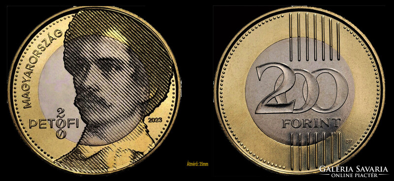 200  FORINT - PETŐFI SÁNDOR 200 ÉVVEL EZELŐTT SZÜLETETT  2023 BP (kapszulában)