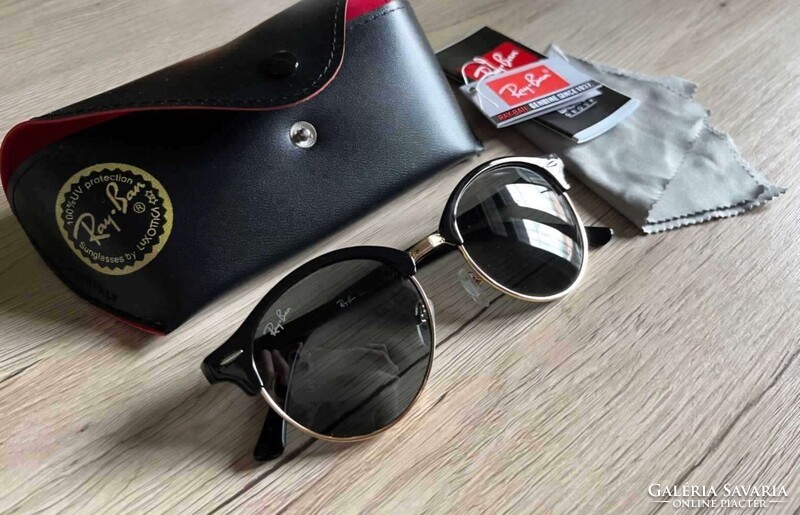 RAY BAN Clubround NAPSZEMÜVEG TOKKAL, KENDŐVEL,ÚJ!