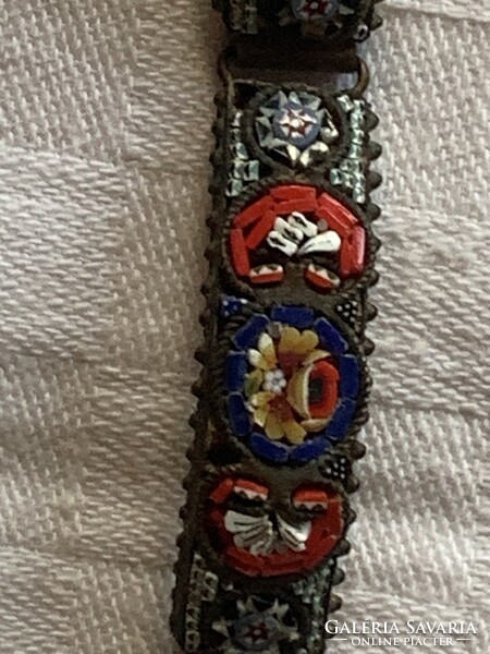 MILLEFIORI "MICROMOZAIK" karkötő-ajándék az 1900-as évekből Olaszországból
