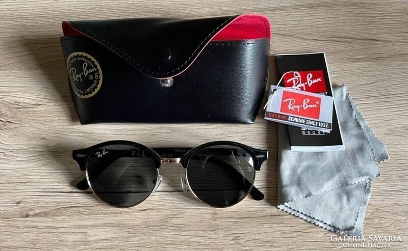RAY BAN Clubround NAPSZEMÜVEG TOKKAL, KENDŐVEL,ÚJ!