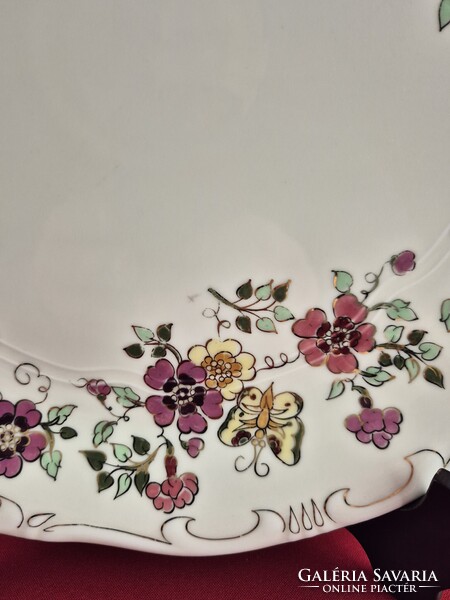 Zsolnay pillangó mintás kerek sültes tál #3