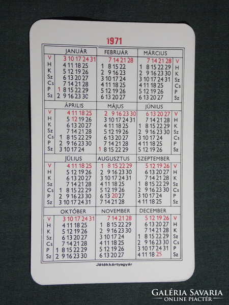 Kártyanaptár,Vasért üzletek Budapest,Szifontán szódás szifon,női modell, 1971   (9)