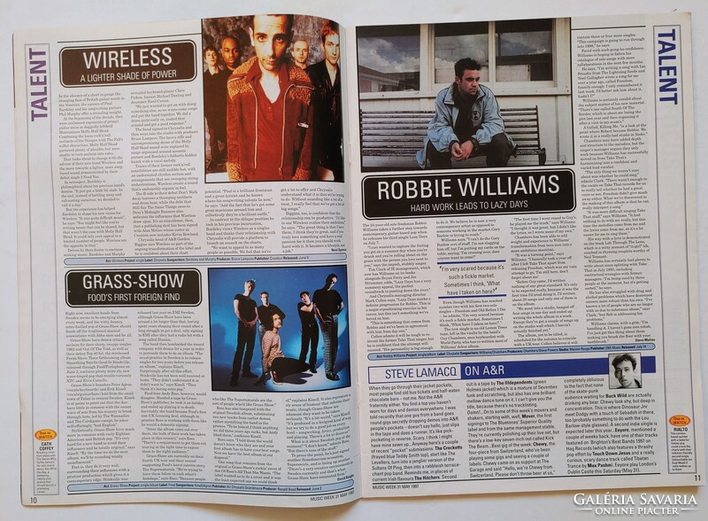 Music Week 1997/5/31 Sherly Crow Bunnymen Robbie Williams Sarah Brightman Friends Bon Jovi Quadropeh