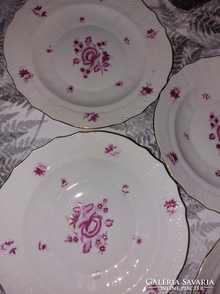 HERENDI PORCELÁN, NANKING BOUQUET-MINTÁS JELZETT, 4db süteményes tányér