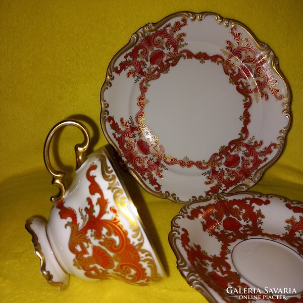 3db-os reggeliző szett, kávés-teás csésze. "Rosenthal " ( Pompadur,).jelzett, sorszámos.