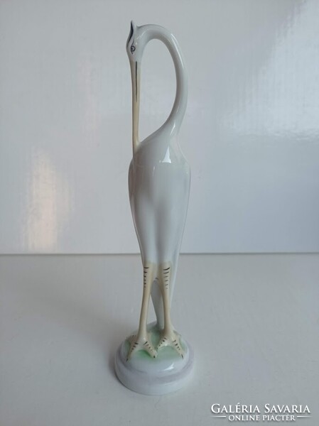 Hollóházi porcelán kócsag madár figura
