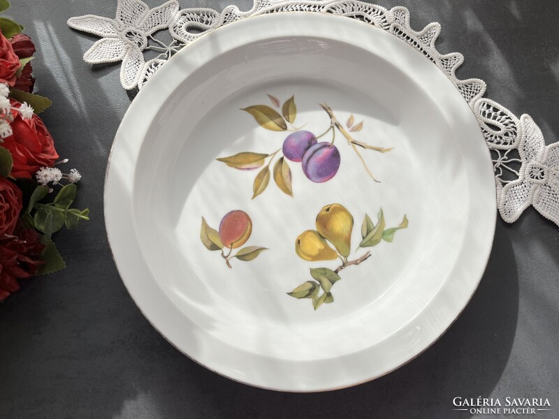 Gyönyörű angol Royal Worcester Evesham sütőtál, pite sütő, torta sütő