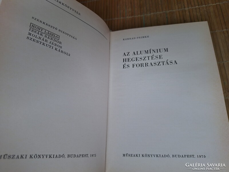 Az ​alumínium hegesztése és forrasztása. 15000.-.Ft