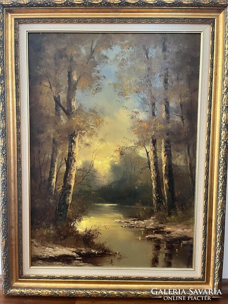 Bóna Jenő - Erdei táj - 50*70cm