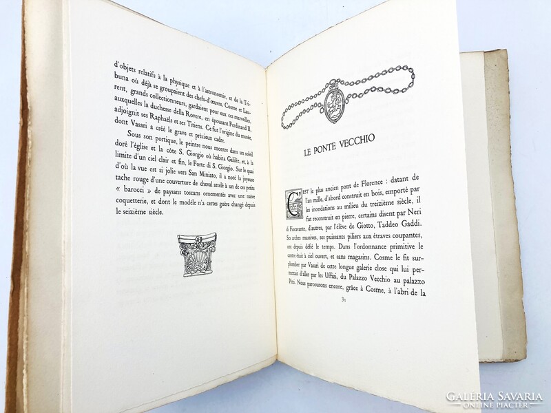 Sous le ciel de Florence - számozott bibliofil művészi kiadvány Firenzéről, 1925