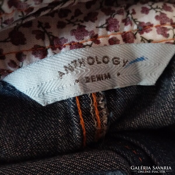 ANTHOLOGY denim moletti elöl gombos farmerszoknya XXL-3XL
