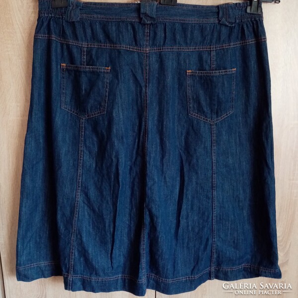 ANTHOLOGY denim moletti elöl gombos farmerszoknya XXL-3XL