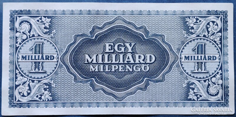 Egymilliárd Milpengő 1946, VF+-EF.