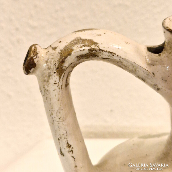 Csöcsöskorső, csörgőkorsó, aratókorsó - fehér virágos (M=17, D=10,5) (20.)