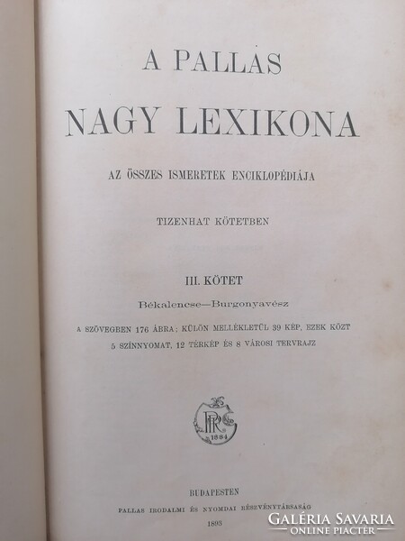 A Pallas Nagy Lexikona III. kötet 3