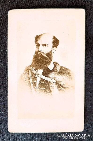 Cca 1865 FOTÓ BATTHYÁNY LAJOS első miniszterelnök DÍSZMAGYARBAN KORABELI FELÍRAT a hátoldalán