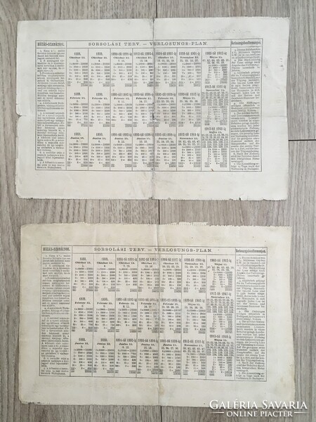 Magyarországi Jószív-Egyesület Sorsjegy 2 Forintról 2 darab 1888.-ból