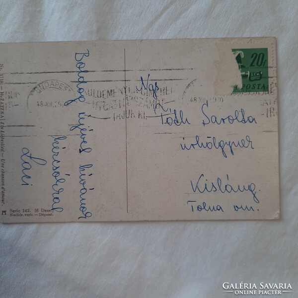 Antik romantikus képeslap az 1940-es évekből /Zatzka: Ein Liebeslied/