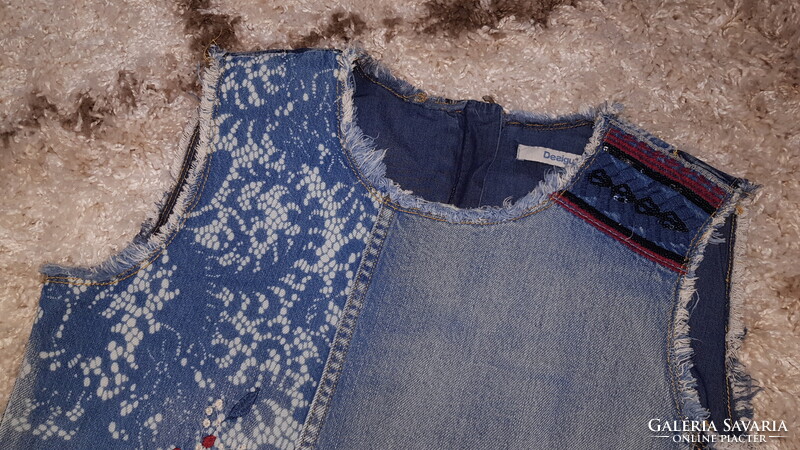Desigual farmerruha ruha hímzett flitteres 42 L