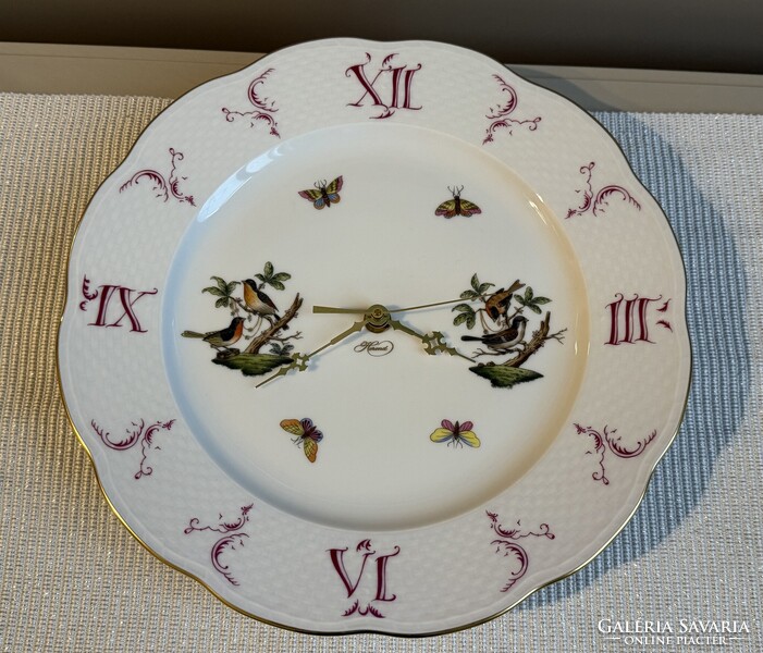 Herendi porcelán Rotschild mintás falióra