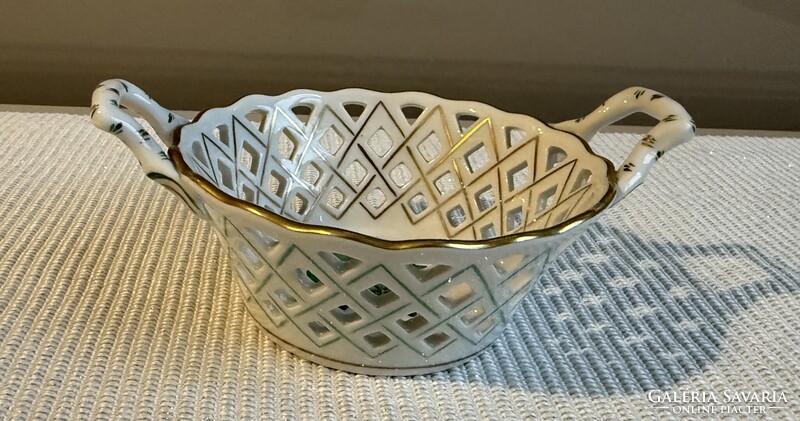 Herendi porcelán Apponyi mintás kosár