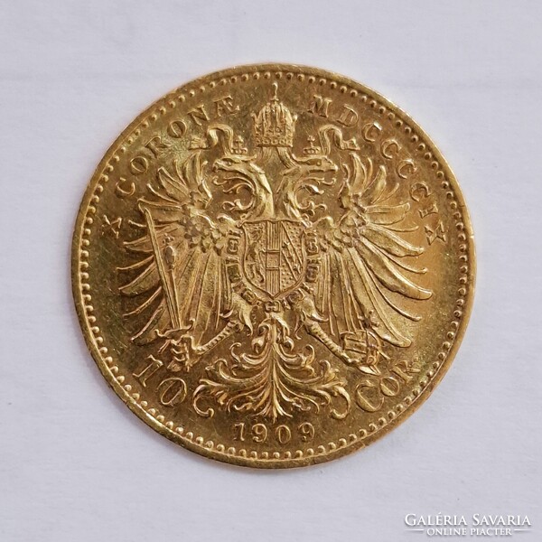 1909 Ferenc József Arany 10 Corona