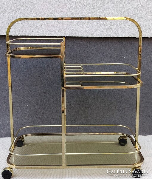 Art Deco Francia réz zsurkocsi 1970 ALKUDHATÓ