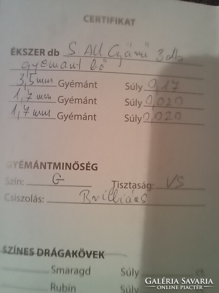 Új! Gyémánt eljegyzési gyürű.