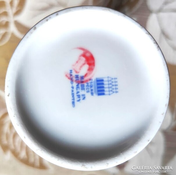 Herendi porcelán váza ritka rózsa mintás, 24 cm