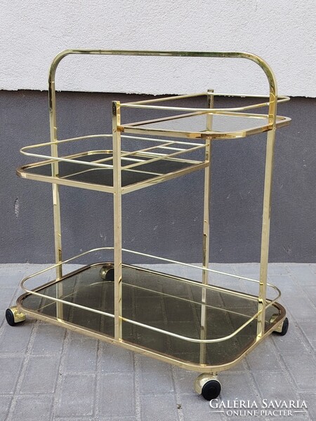 Art Deco Francia réz zsurkocsi 1970 ALKUDHATÓ