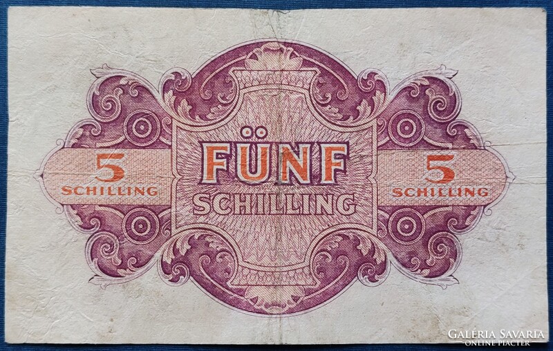 Ausztria 5 Schilling 1944, F+.